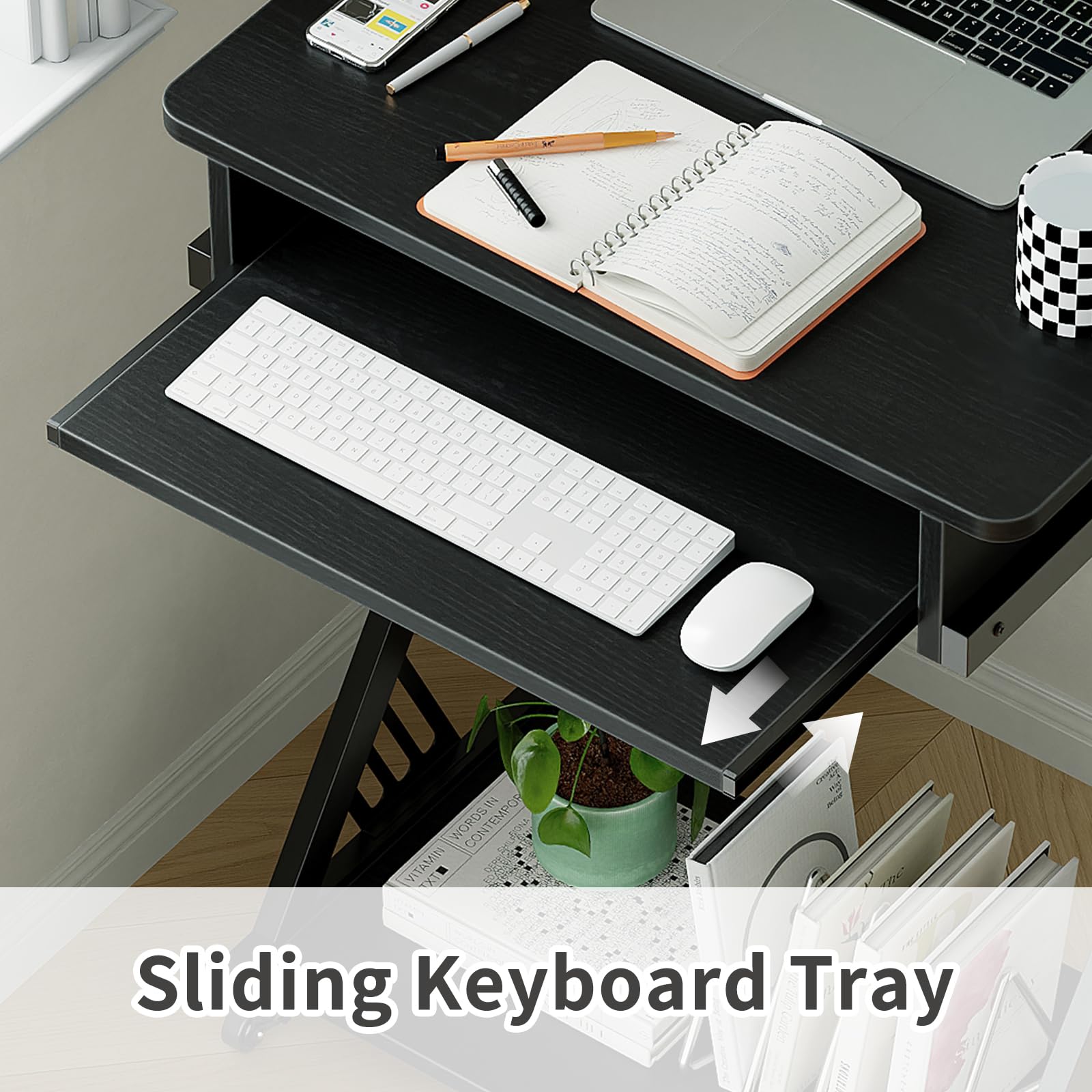 ALISENED Computer Desk for Small Spaces,23.6